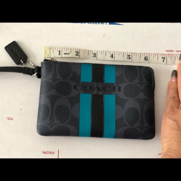 Coach Colorblock Coated Canvas Signature Wristlet - Picture 7 of 7